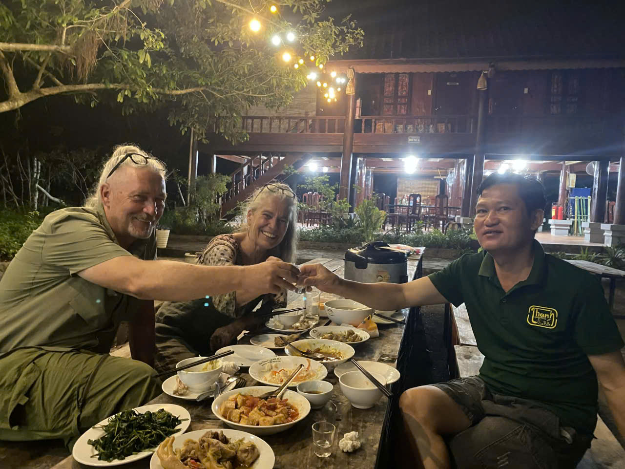 Traditional Vietnamese home dinner